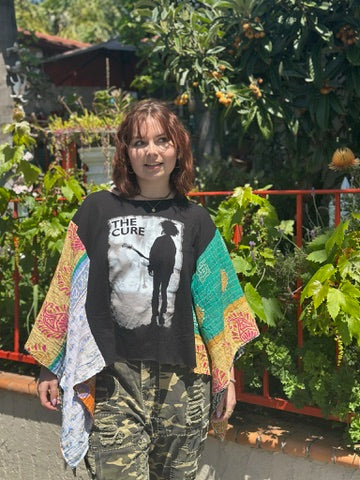 L/XL Up Cycled Kantha Poncho