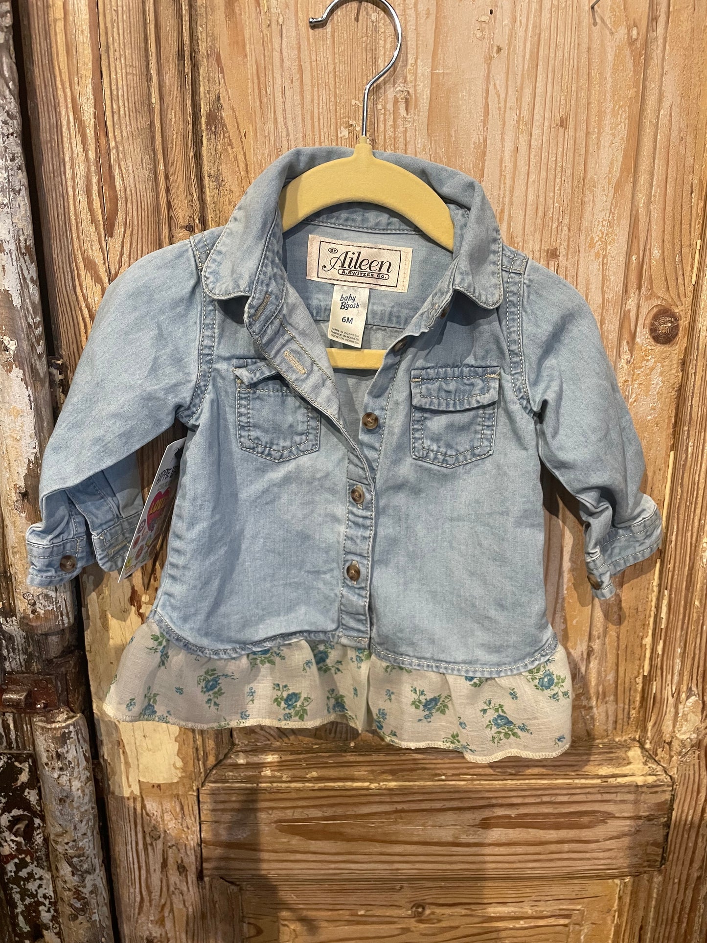 Ruffled Chambray Shirt