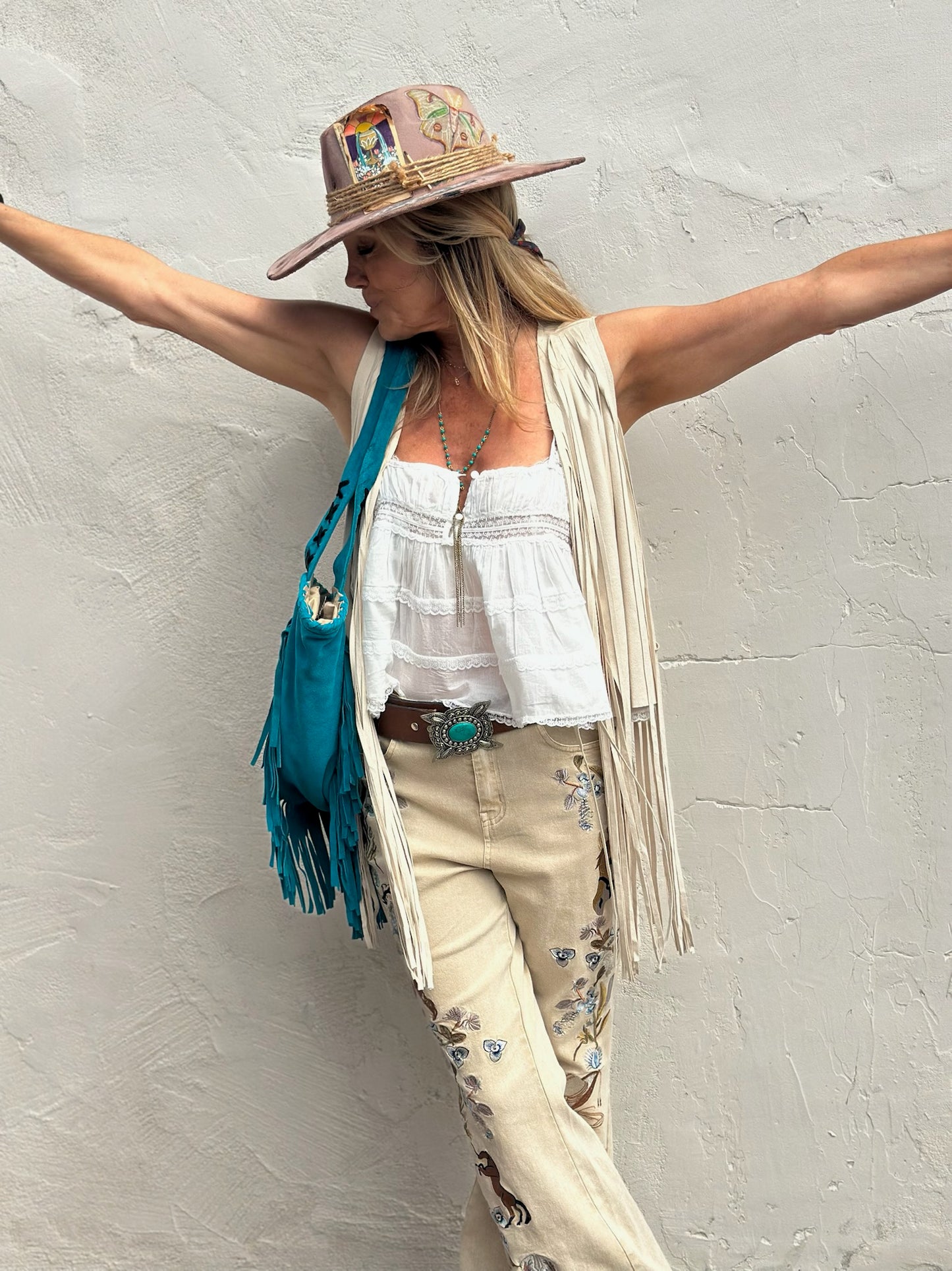 Suede Fringe Vest