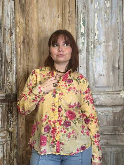 Plain Floral Blouse