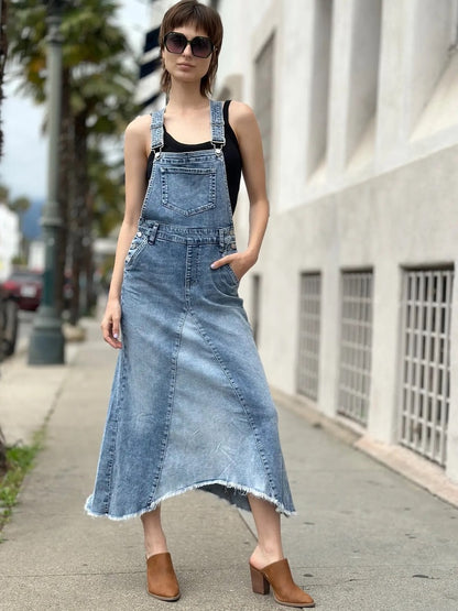 Pieced Denim Jumper