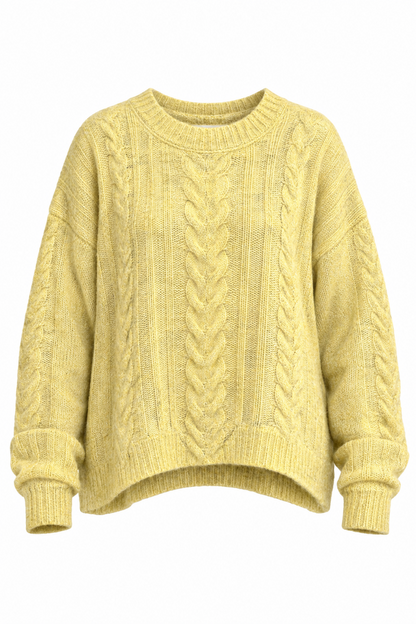 Yellow Cable Sweater