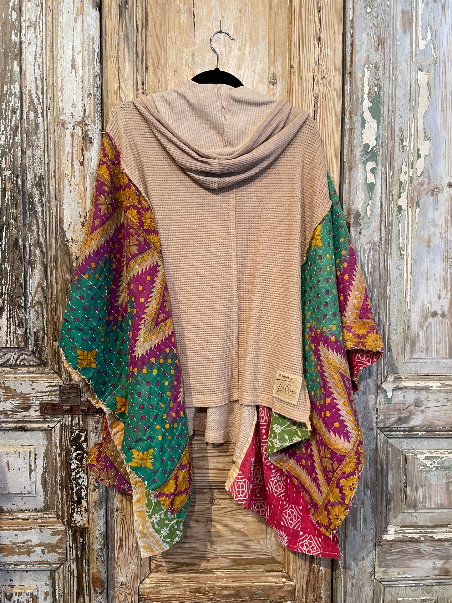 Up Cycled Kantha Poncho