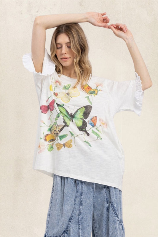 Butterfly Ruffle Tee