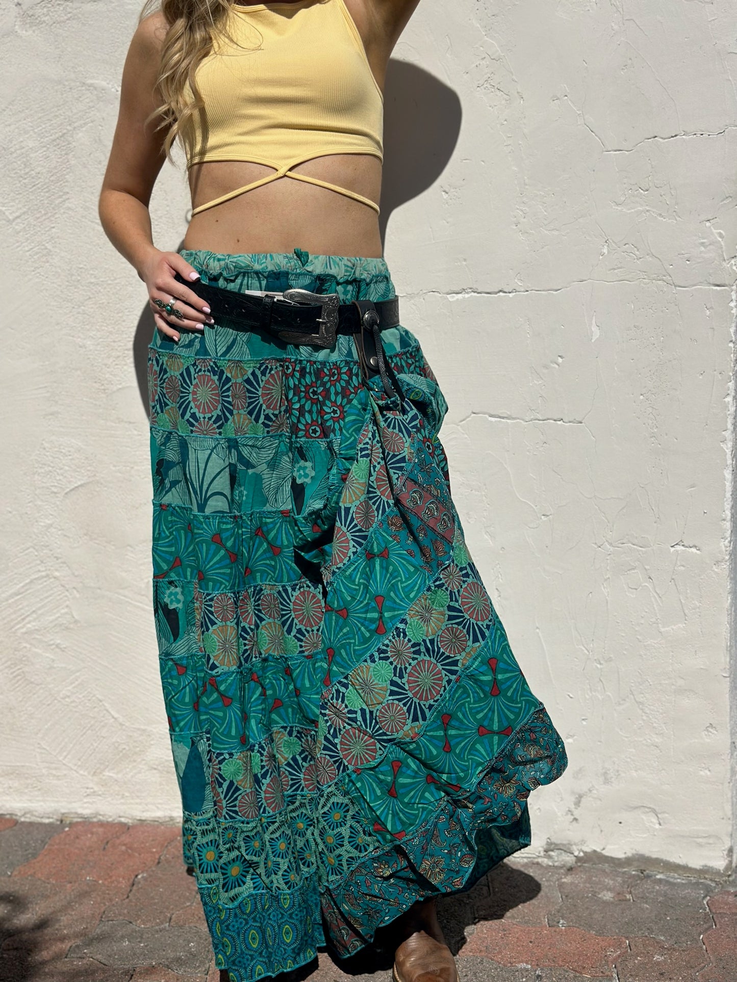 Boho Cotton Patchwork Skirt