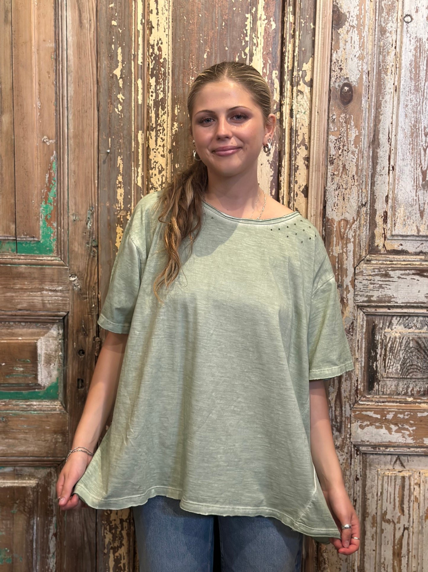 Washed Green Tee