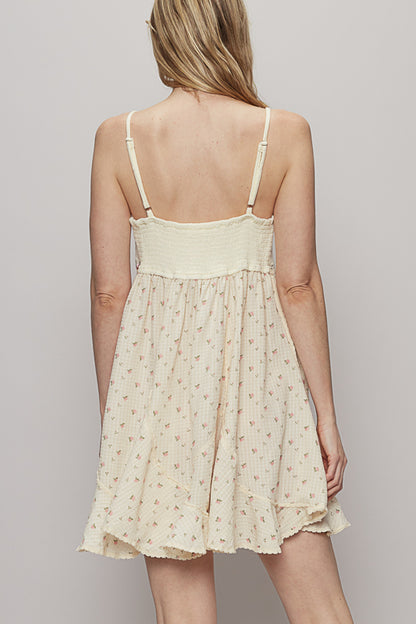 Dainty Floral Embroidered Dress