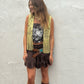Pistachio Suede Fringe Vest