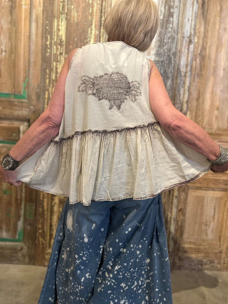 Tone on Tone Embroidery Tank