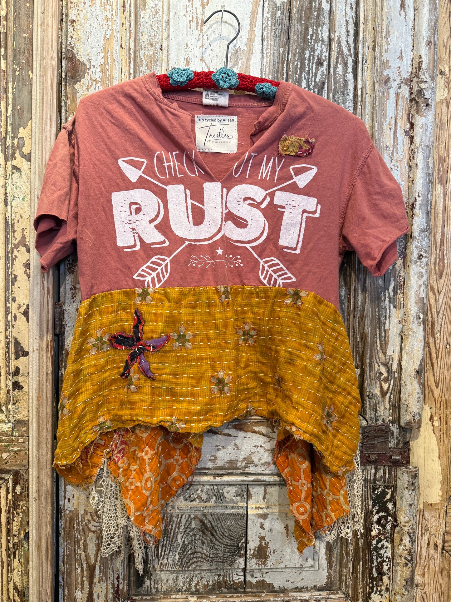 Up Cycled Rust Top