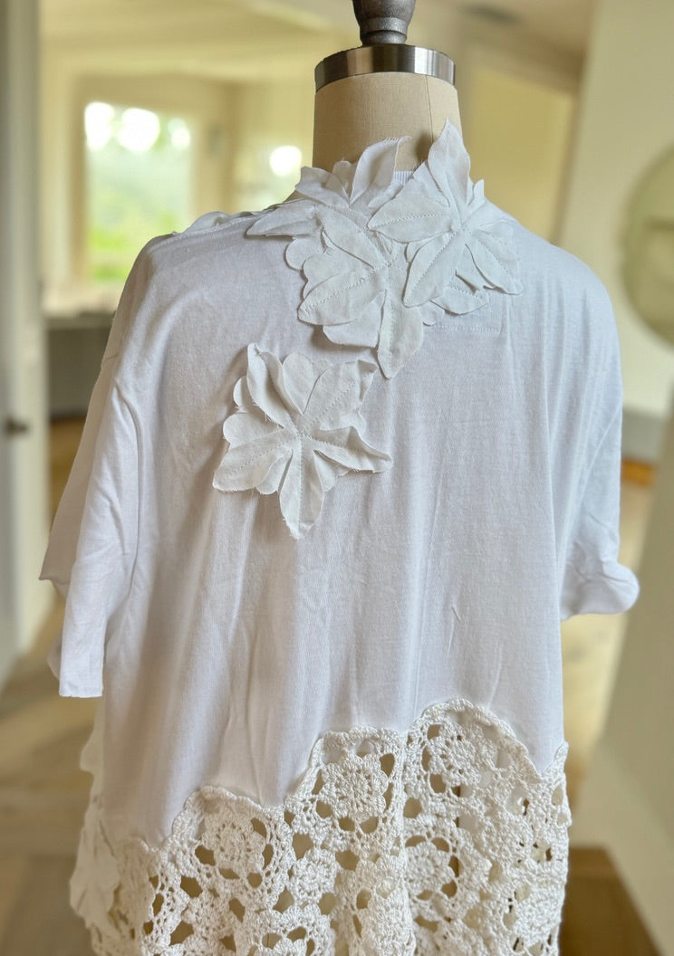 Up Cycled Crochet Tee