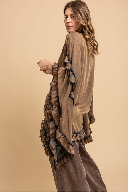 Cinched Ruffle Top