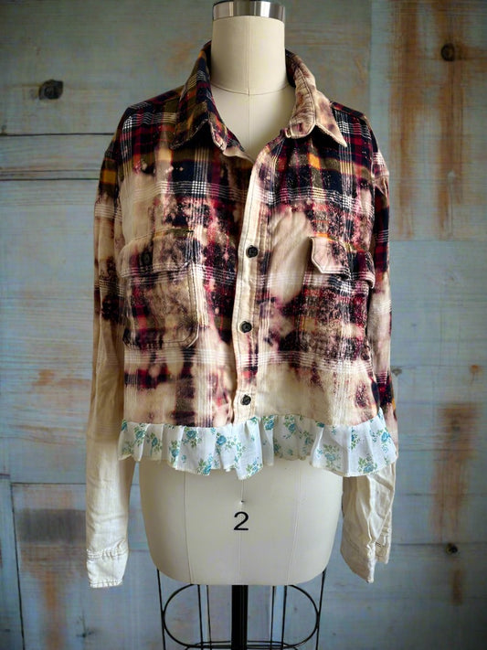 Simple Ruffled Cropped Flannel