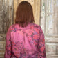 1/4 Front Embroidered Floral Blouse