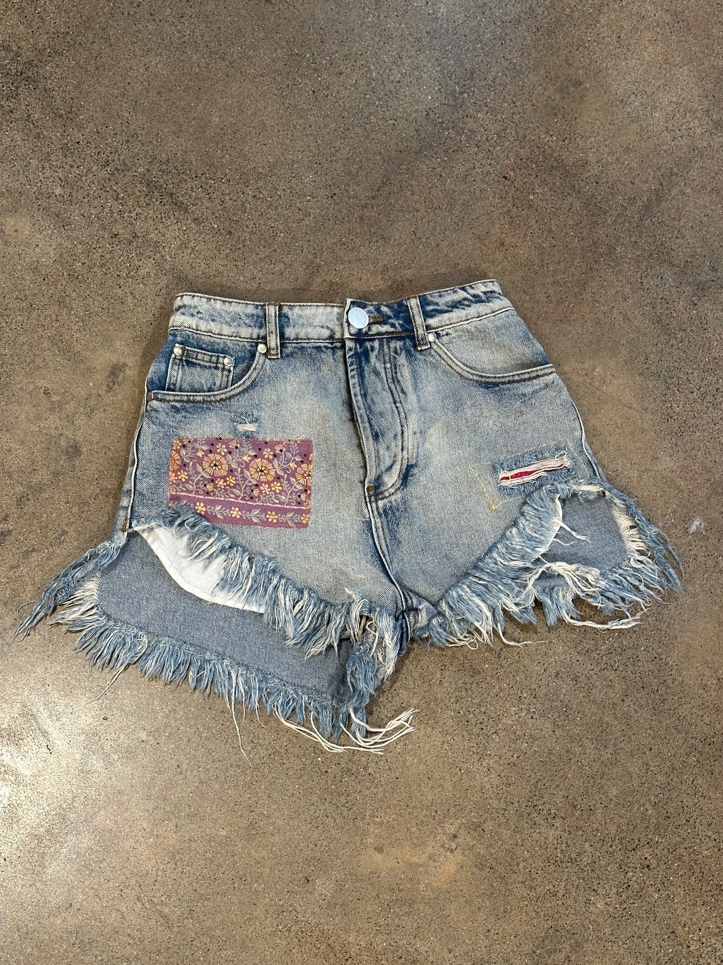 Size 26 Up Cycled Love Shorts