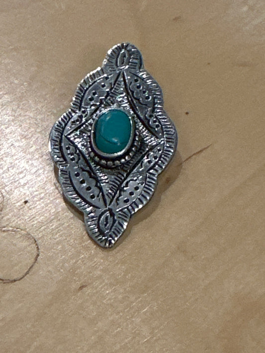 Silver Oval Hat Clip