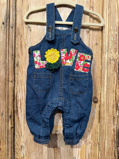 0-3m Love Overalls