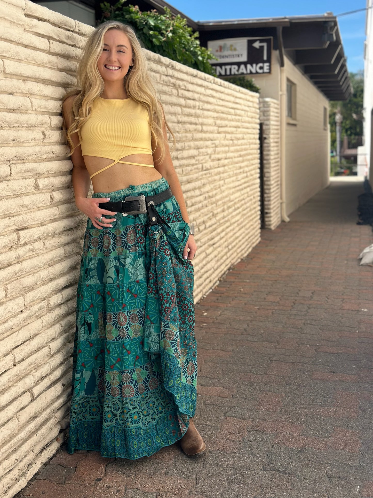 Boho Cotton Patchwork Skirt