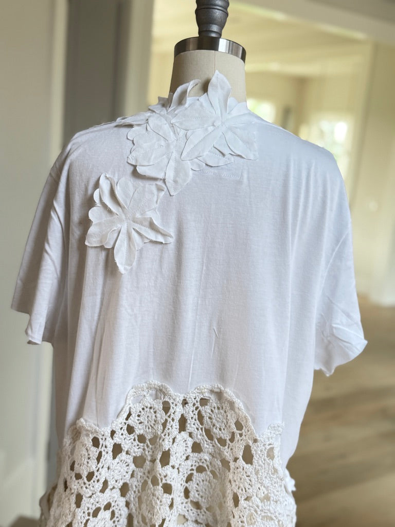 Up Cycled Crochet Tee