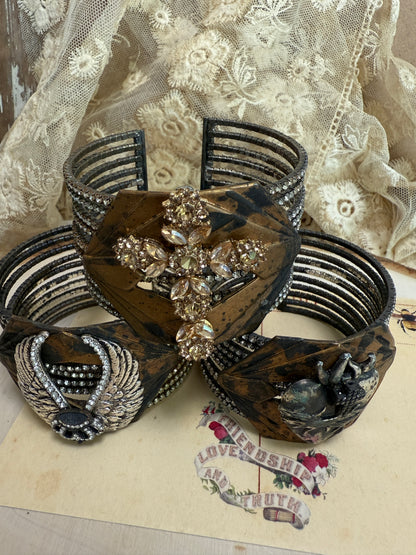 Large Open Close Bling Cuff