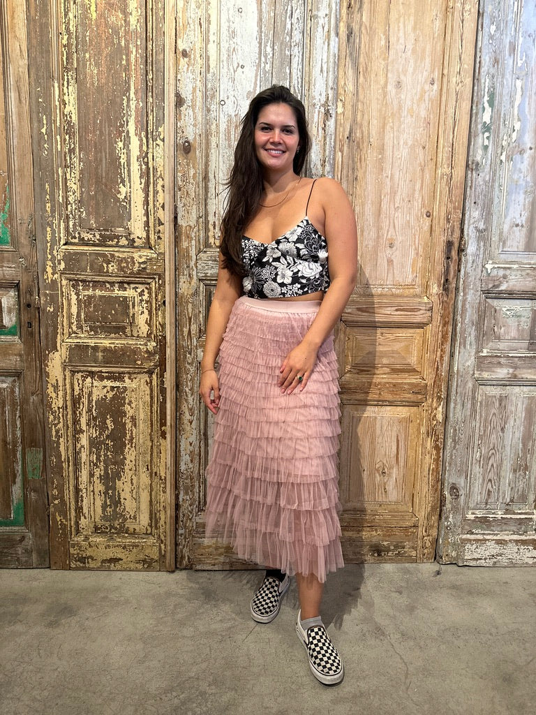 Combo Sized Ruffled Tulle Skirt