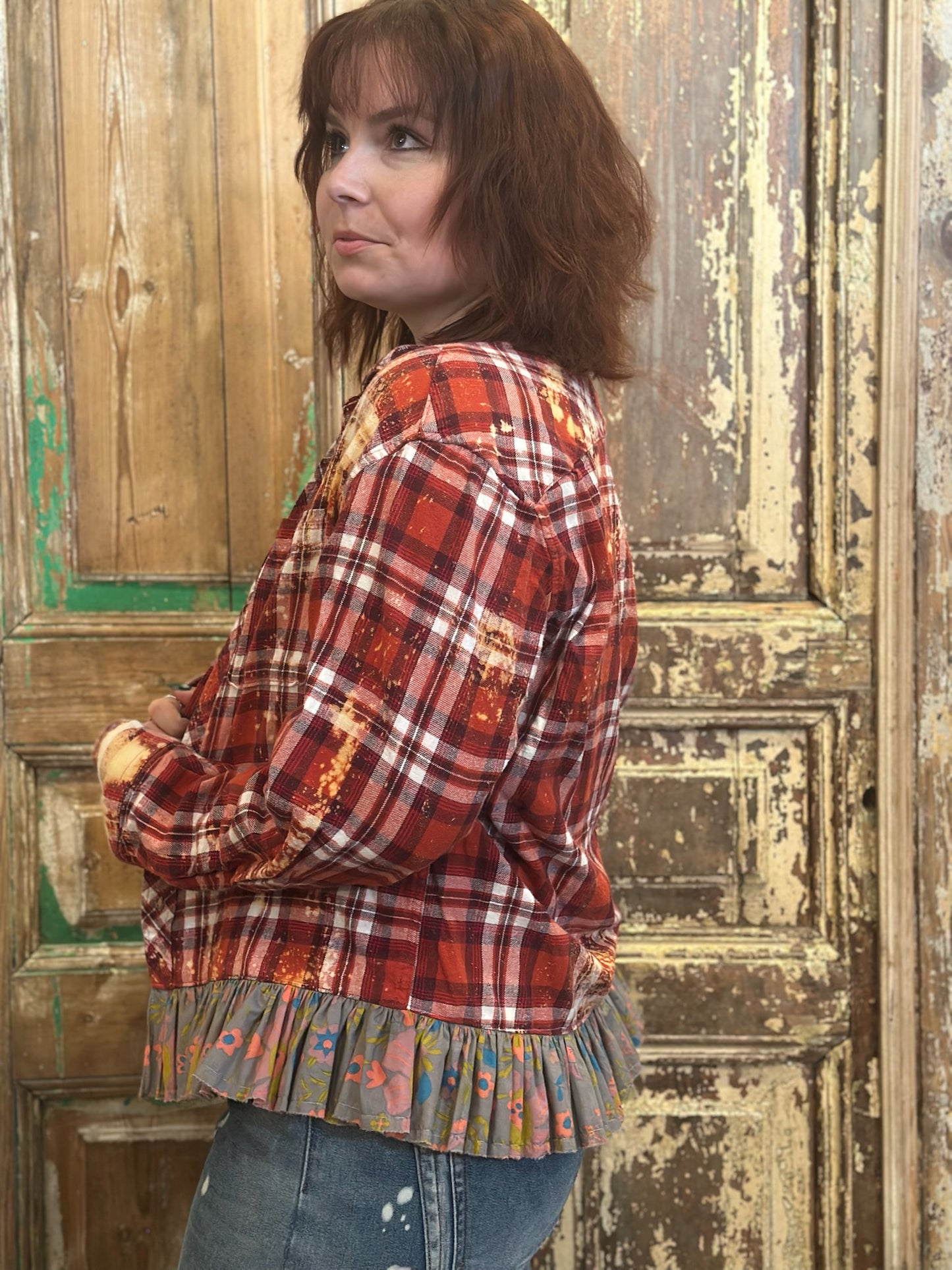 Large Ruffled Flannel