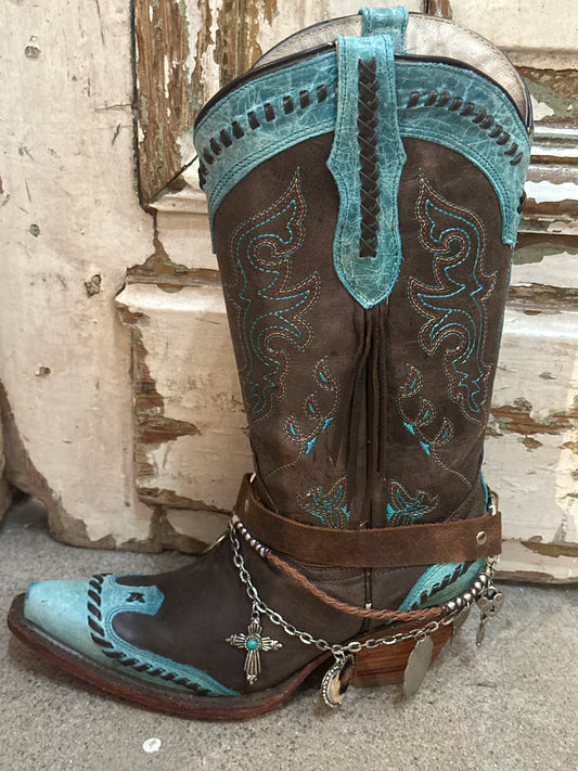 Brown Charms Boot Belt