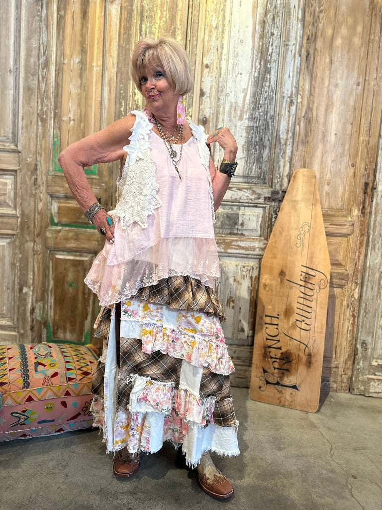 Plaid & Floral  Maxi