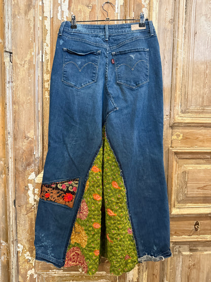 Size 27 Up Cycled Denim Skirt