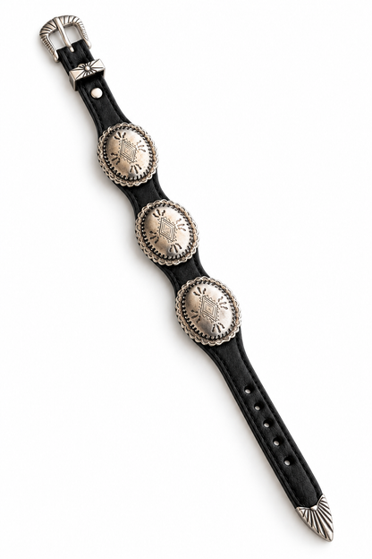 Leather Concho Bracelet