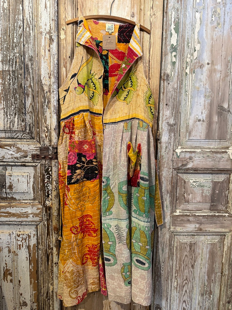 Kantha Sunrise Vest Duster