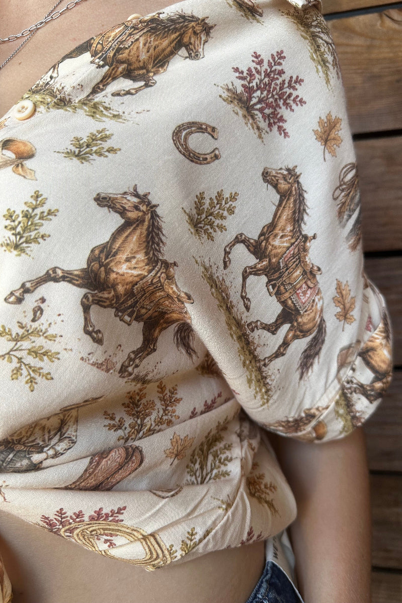 Horse Print Top
