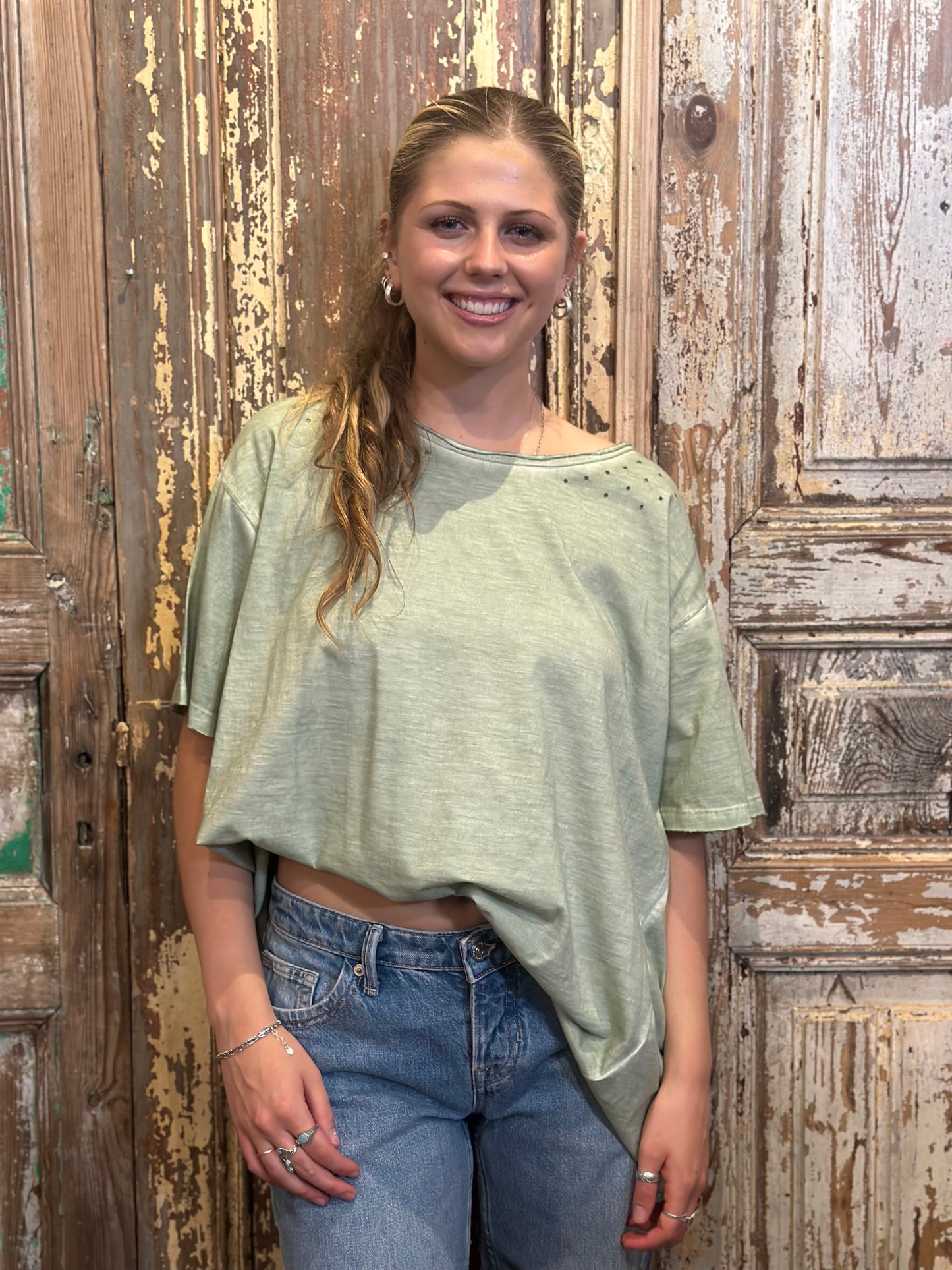 Washed Green Tee