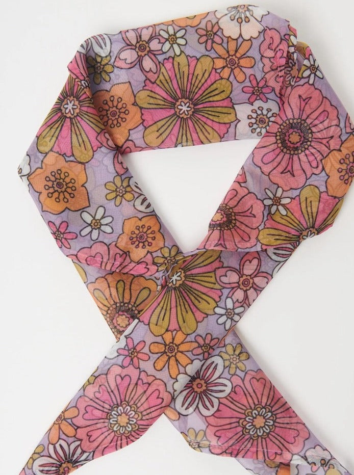 Retro Bloom Hair Scarf