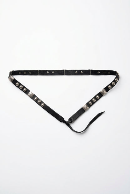 Square & Round Leather Hat Band