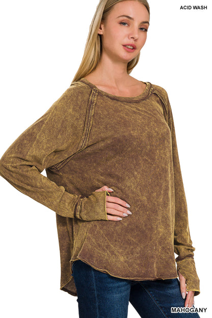Thumbhole Scoop Top