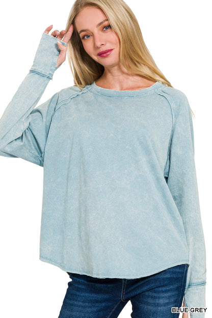 Thumbhole Scoop Top
