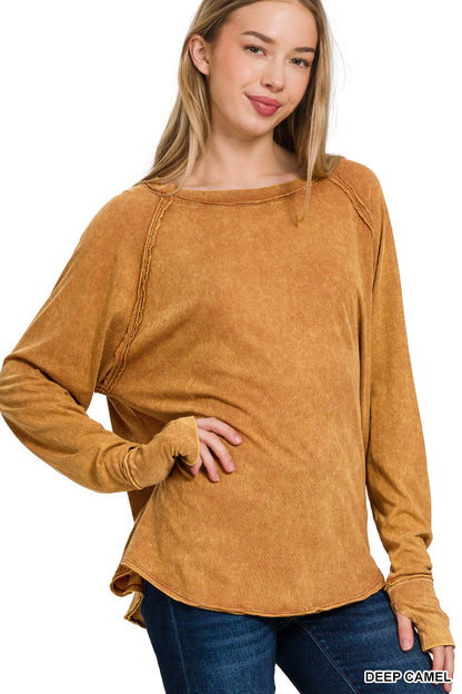 Thumbhole Scoop Top