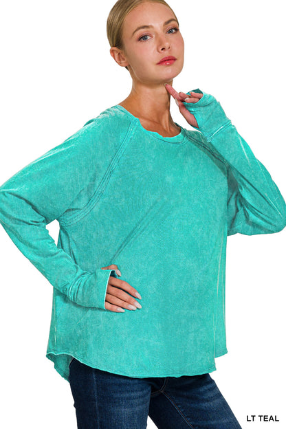 Thumbhole Scoop Top