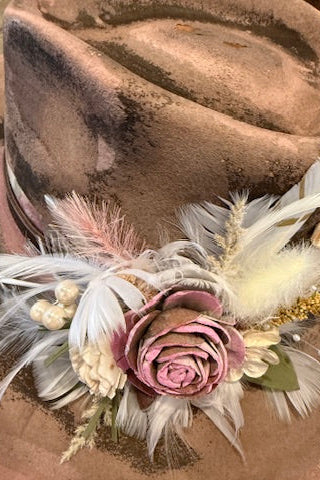Flower Distressed Painted Hat
