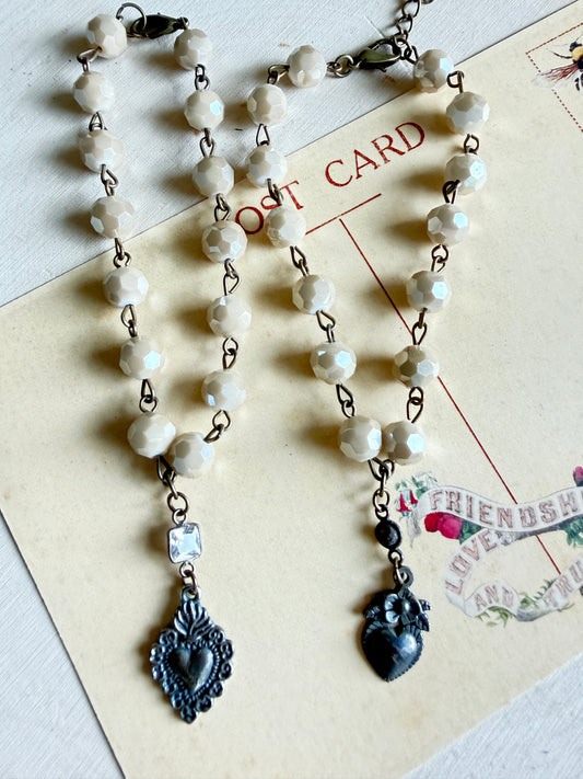 Flower Heart Shimmer Bracelet