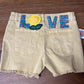 Medium Up Cycled Mineral Washed Love Shorts