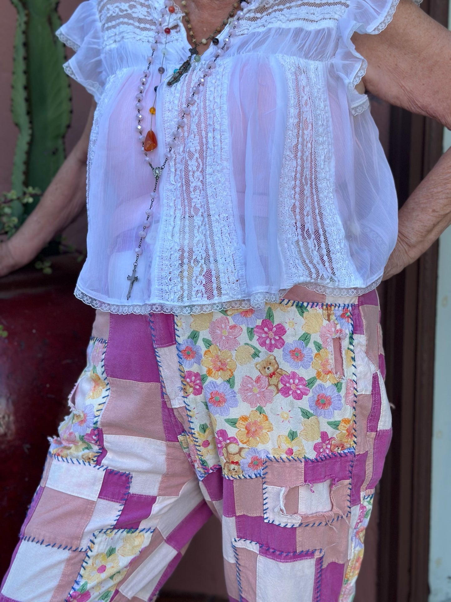 Pink Patched Pants