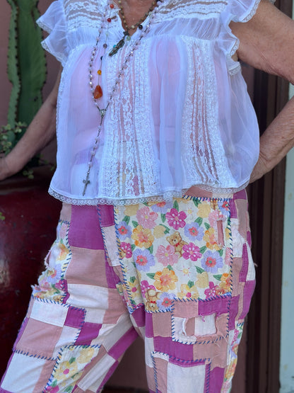 Pink Patched Pants