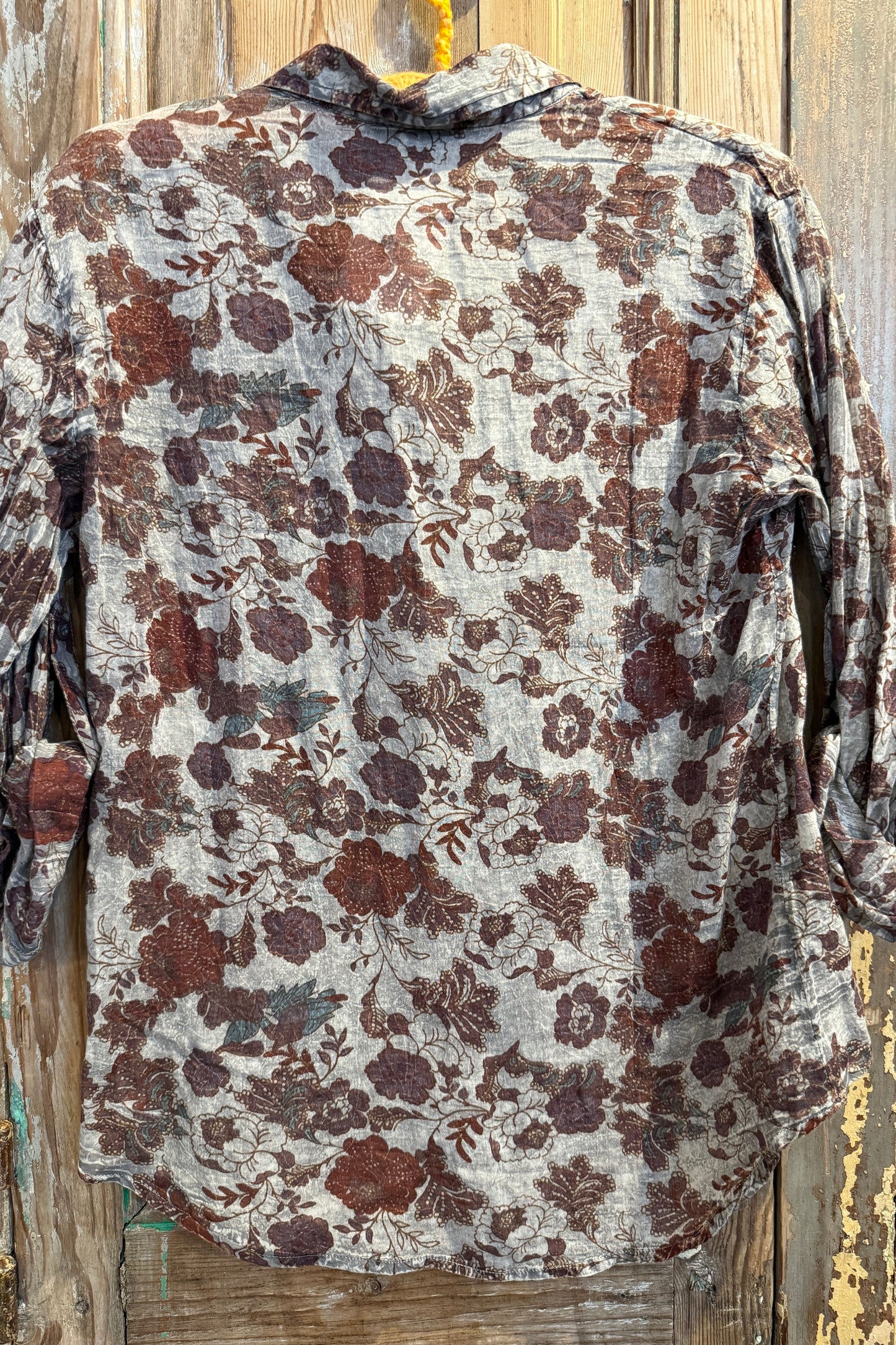 Brown Floral Blouse