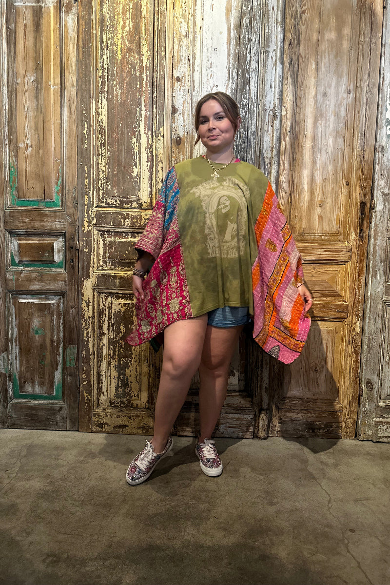 Up Cycled Janis Joplin Poncho