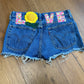 Size 27  Love Shorts