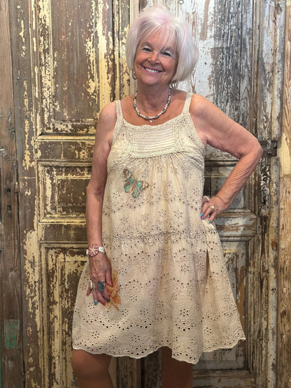Sleeveless Eyelet Tunic