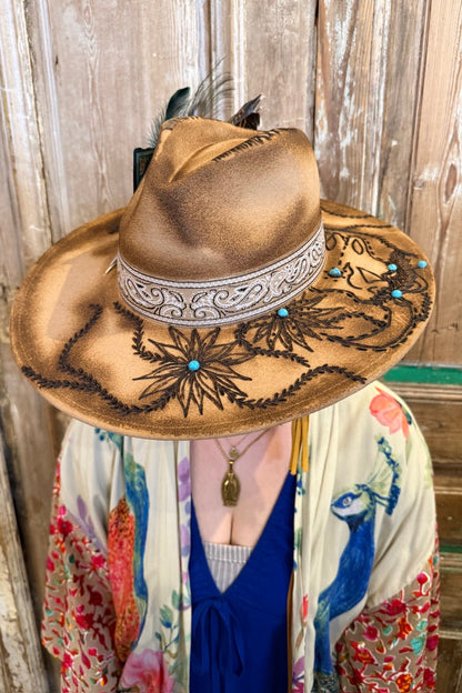Burned Flower Hat