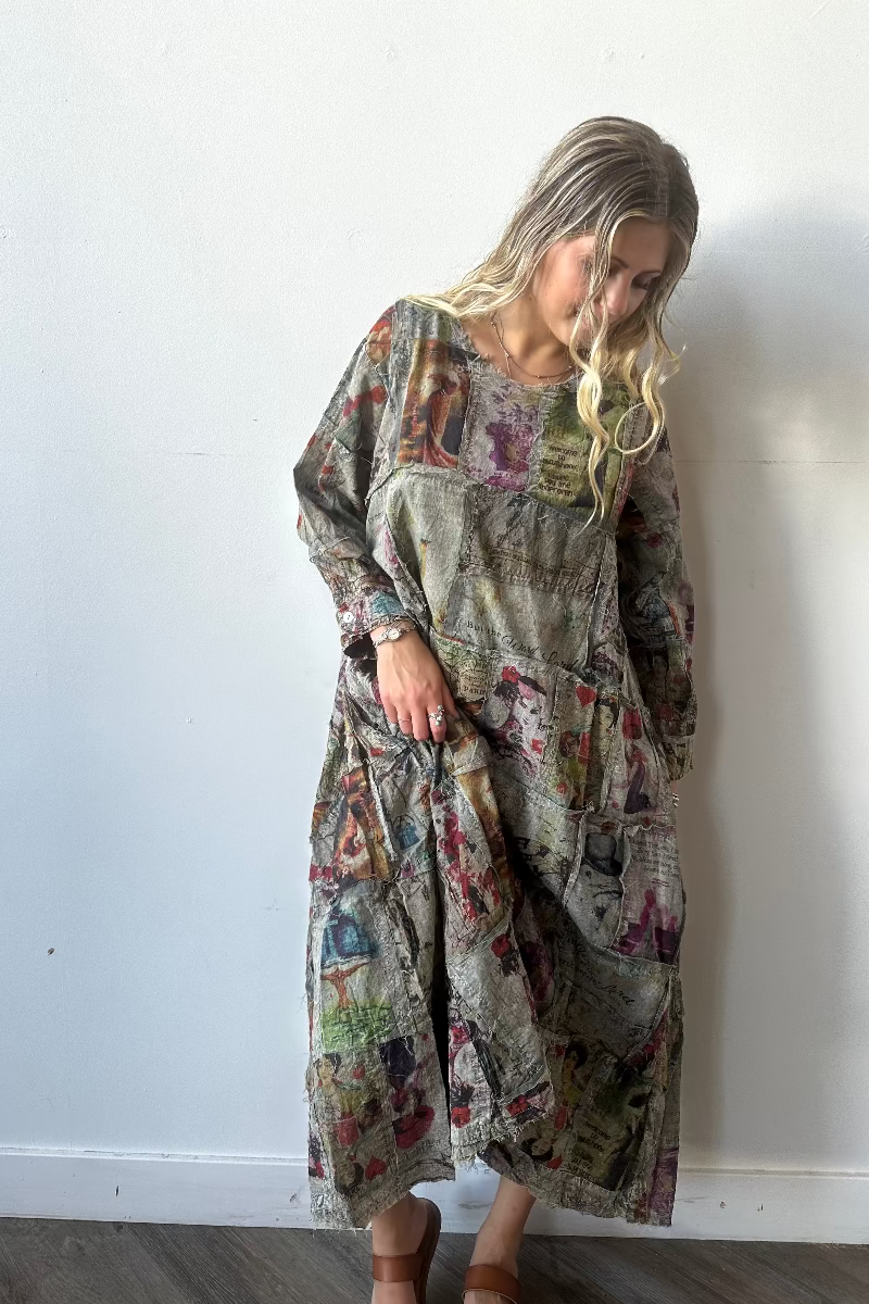 Patchwork Woven Dress